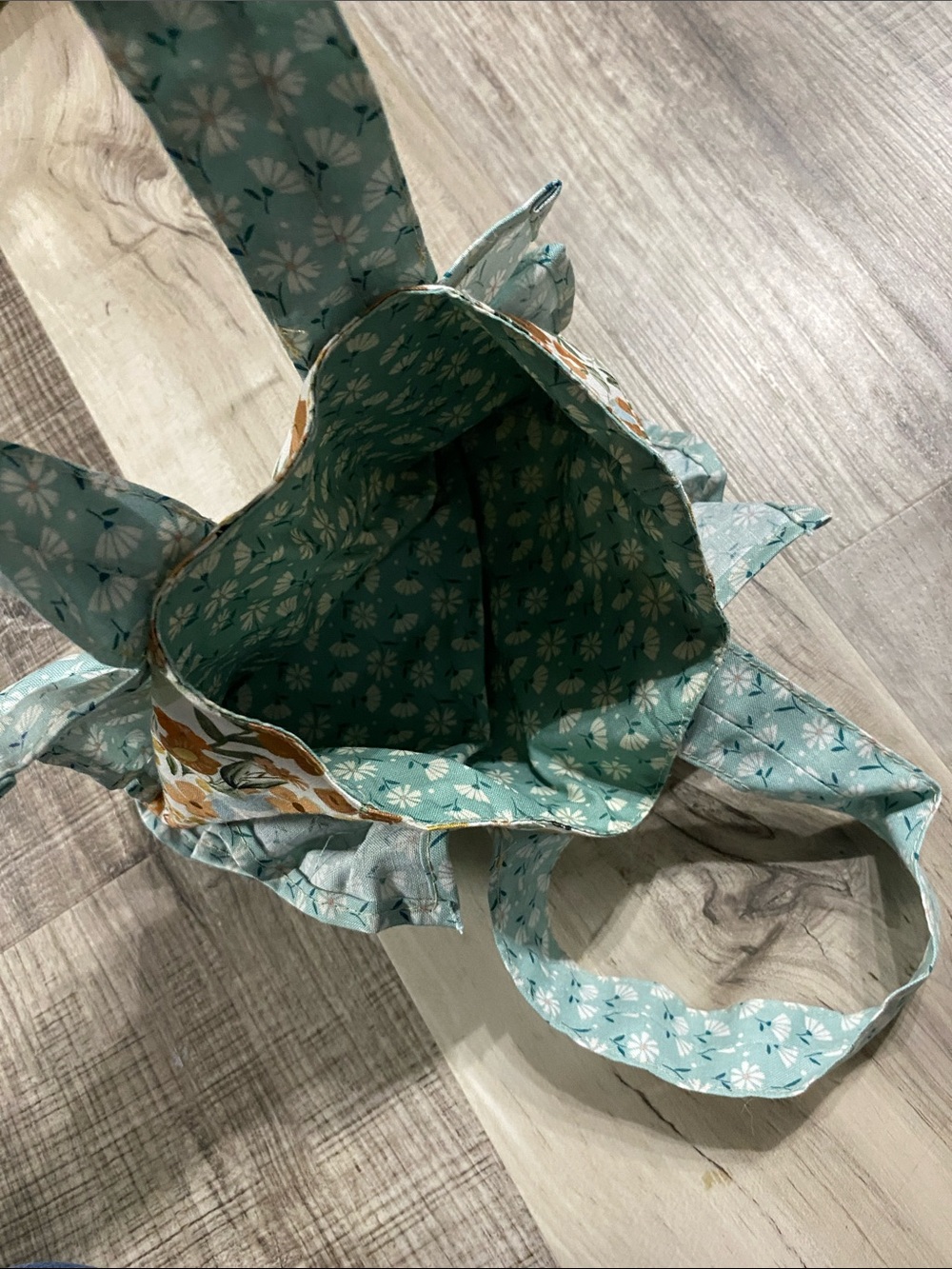 Handmade Floral Ruffle Mini Tote - Picture 2 of 5